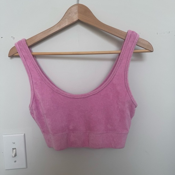 Zara Pink Fitted Crop Tank Top bubblegum pink S - Picture 3 of 5